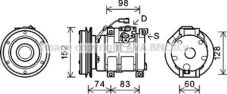 Ava Quality Cooling JDK018 - Kompresors, Gaisa kond. sistēma www.autospares.lv