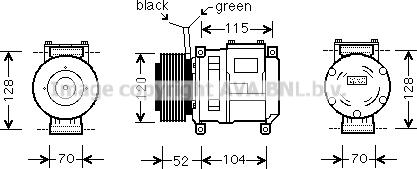 Ava Quality Cooling JDK022 - Kompresors, Gaisa kond. sistēma www.autospares.lv