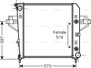 Ava Quality Cooling JE 2043 - Radiators, Motora dzesēšanas sistēma www.autospares.lv