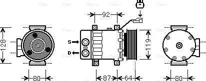 Ava Quality Cooling JEAK047 - Kompresors, Gaisa kond. sistēma www.autospares.lv