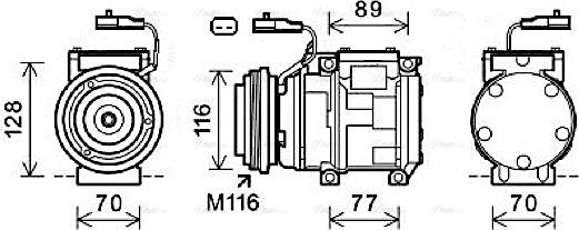 Ava Quality Cooling JEAK056 - Kompresors, Gaisa kond. sistēma www.autospares.lv