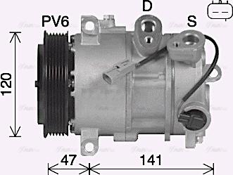 Ava Quality Cooling JEAK086 - Kompresors, Gaisa kond. sistēma www.autospares.lv