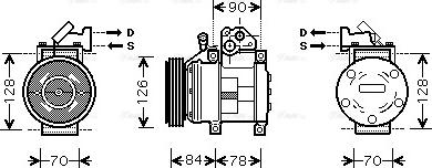 Ava Quality Cooling KAK052 - Kompresors, Gaisa kond. sistēma autospares.lv