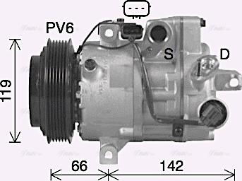 Ava Quality Cooling KAK314 - Kompresors, Gaisa kond. sistēma www.autospares.lv