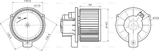 Ava Quality Cooling MC8020 - Вентилятор салона www.autospares.lv