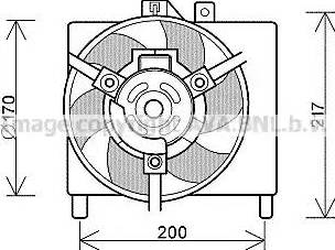 Ava Quality Cooling MC 7504 - Вентилятор, охлаждение двигателя www.autospares.lv