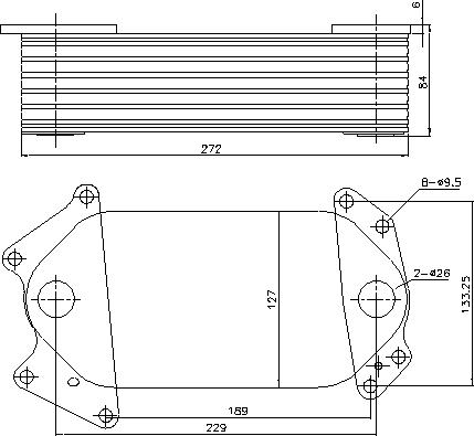 Ava Quality Cooling ME3351 - Eļļas radiators, Motoreļļa www.autospares.lv