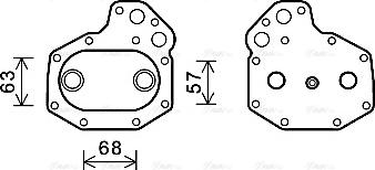 Ava Quality Cooling ME3290 - Eļļas radiators, Motoreļļa www.autospares.lv