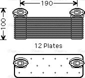 Ava Quality Cooling ME3214 - Eļļas radiators, Motoreļļa www.autospares.lv