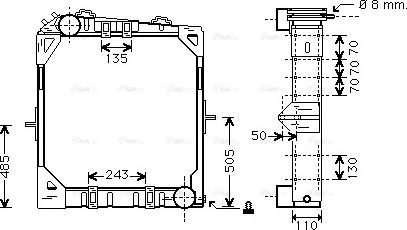 Ava Quality Cooling ME 2170 - Radiators, Motora dzesēšanas sistēma www.autospares.lv