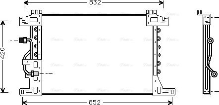 Ava Quality Cooling MEA5144 - Kondensators, Gaisa kond. sistēma www.autospares.lv