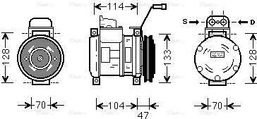 Ava Quality Cooling MEAK189 - Kompresors, Gaisa kond. sistēma www.autospares.lv