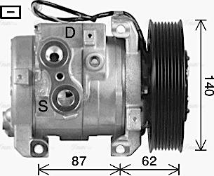 Ava Quality Cooling MEAK342 - Компрессор кондиционера www.autospares.lv