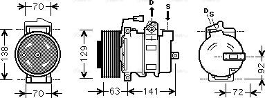 Ava Quality Cooling MEAK239 - Kompresors, Gaisa kond. sistēma autospares.lv