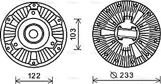 Ava Quality Cooling MEC253 - Sajūgs, Radiatora ventilators www.autospares.lv