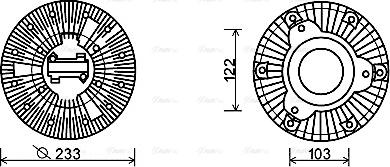 Ava Quality Cooling MEC252 - Sajūgs, Radiatora ventilators www.autospares.lv