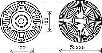 Ava Quality Cooling MEC264 - Sajūgs, Radiatora ventilators www.autospares.lv