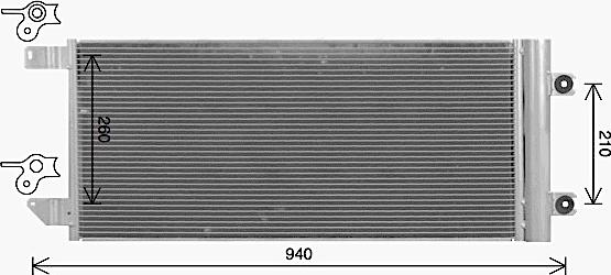 Ava Quality Cooling MN5151D - Kondensators, Gaisa kond. sistēma www.autospares.lv