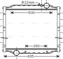 Ava Quality Cooling MN 2045 - Radiators, Motora dzesēšanas sistēma www.autospares.lv