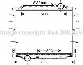 Ava Quality Cooling MNA2045 - Radiators, Motora dzesēšanas sistēma www.autospares.lv