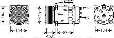 Ava Quality Cooling MNAK061 - Kompresors, Gaisa kond. sistēma www.autospares.lv