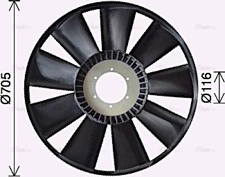 Ava Quality Cooling MNB117 - Ventilators, Motora dzesēšanas sistēma www.autospares.lv