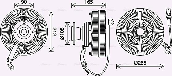 Ava Quality Cooling MNC094 - Sajūgs, Radiatora ventilators www.autospares.lv