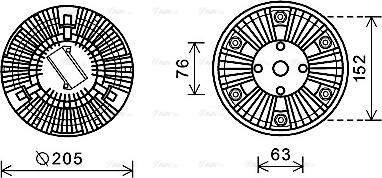 Ava Quality Cooling MNC067 - Sajūgs, Radiatora ventilators www.autospares.lv