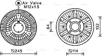 Ava Quality Cooling MNC085 - Sajūgs, Radiatora ventilators www.autospares.lv