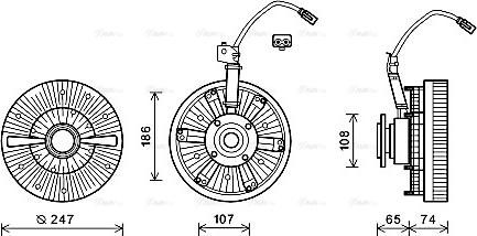 Ava Quality Cooling MNC070 - Sajūgs, Radiatora ventilators www.autospares.lv