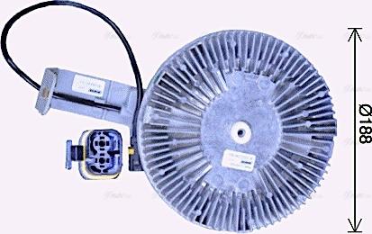 Ava Quality Cooling MNC105 - Sajūgs, Radiatora ventilators www.autospares.lv