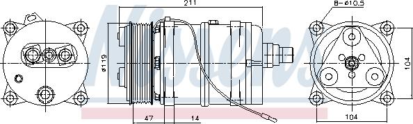 Ava Quality Cooling MNK164 - Kompresors, Gaisa kond. sistēma www.autospares.lv