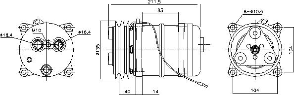 Ava Quality Cooling MNK163 - Kompresors, Gaisa kond. sistēma www.autospares.lv