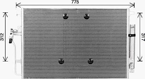 Ava Quality Cooling MS5724D - Kondensators, Gaisa kond. sistēma www.autospares.lv