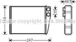 Ava Quality Cooling MS6673 - Siltummainis, Salona apsilde www.autospares.lv