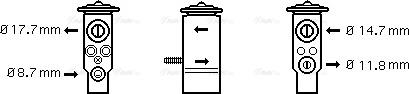 Ava Quality Cooling MS 1111 - Expansion Valve, air conditioning www.autospares.lv