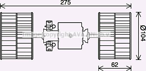 Ava Quality Cooling MS8692 - Elektromotors, Salona ventilācija www.autospares.lv