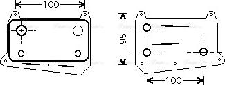 Ava Quality Cooling MS 3376 - Eļļas radiators, Motoreļļa www.autospares.lv