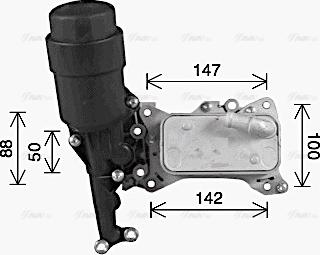 Ava Quality Cooling MS3741H - Oil Cooler, engine oil www.autospares.lv