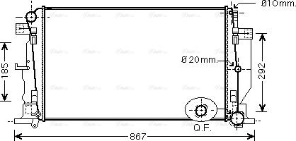 Ava Quality Cooling MS 2444 - Radiators, Motora dzesēšanas sistēma www.autospares.lv