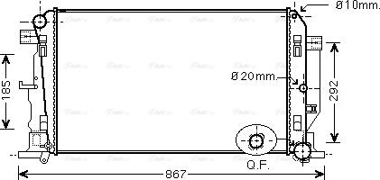 Ava Quality Cooling MS 2446 - Radiators, Motora dzesēšanas sistēma www.autospares.lv