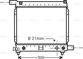 Ava Quality Cooling MS 2137 - Радиатор, охлаждение двигателя www.autospares.lv