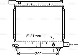 Ava Quality Cooling MS 2179 - Радиатор, охлаждение двигателя www.autospares.lv