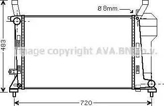 Ava Quality Cooling MS 2363 - Radiators, Motora dzesēšanas sistēma www.autospares.lv