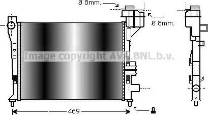 Ava Quality Cooling MS 2247 - Radiators, Motora dzesēšanas sistēma www.autospares.lv