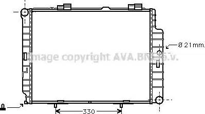 Ava Quality Cooling MS 2287 - Radiator, engine cooling www.autospares.lv