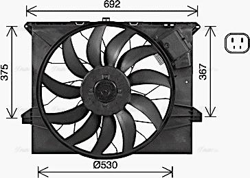 Ava Quality Cooling MS7745 - Ventilators, Motora dzesēšanas sistēma www.autospares.lv