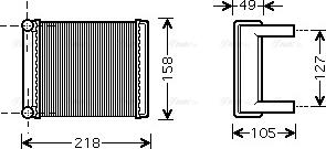 Ava Quality Cooling MSA6385 - Heat Exchanger, interior heating www.autospares.lv