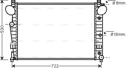 Ava Quality Cooling MSA2308 - Radiators, Motora dzesēšanas sistēma www.autospares.lv