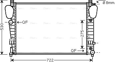 Ava Quality Cooling MSA2334 - Radiators, Motora dzesēšanas sistēma www.autospares.lv